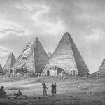 Pyramidy v Gebel Barkal - kresba z roku 1821