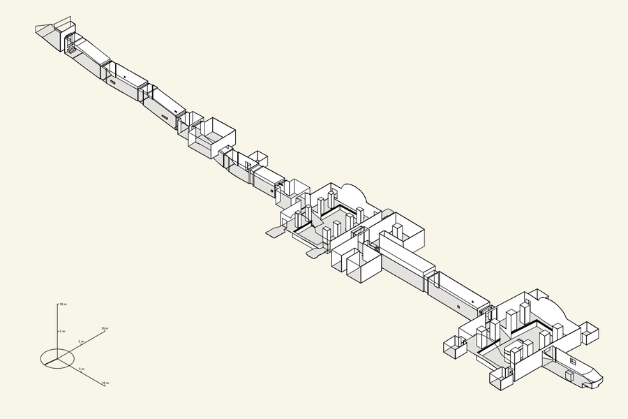 3D model hrobky KV14, Zdroj: Thebian Mapping Project