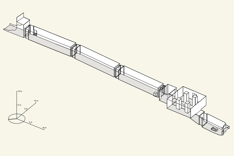 3D model hrobky KV15, Zdroj: Thebian Mapping Project